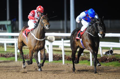 Master Of Time (right) is driven out by Colm O'Donoghue to beat Political Policy