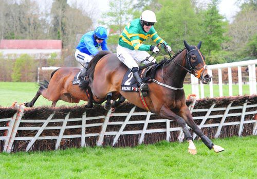 Jezki beating Hurricane Fly at the Punchestown Festival this year