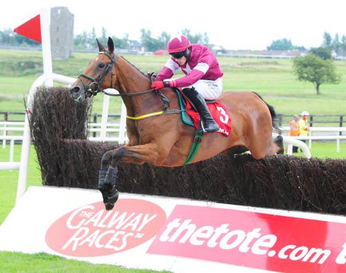 Road To Riches clears the last in the Tote sponsored Galway Plate