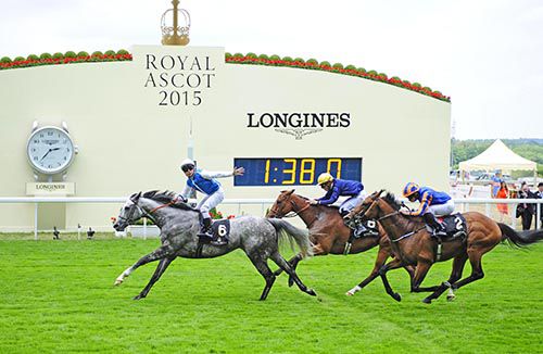 Solow and Maxime Guyon winning the Queen Anne Stakes at Royal Ascot