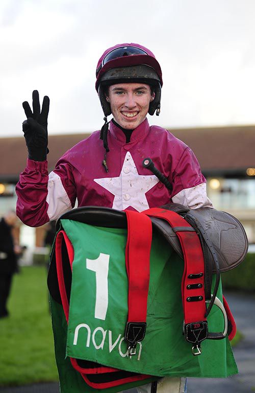 Jack Kennedy after riding his third winner of the day at Navan 