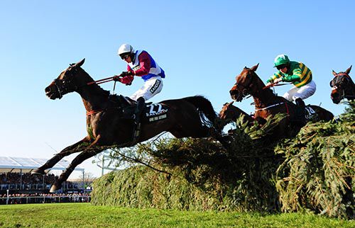 One For Arthur and Derek Fox jump the last to win the Aintree Grand National 