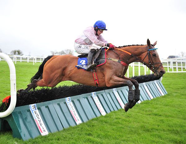 Avellino and Mark Enright jump the last 