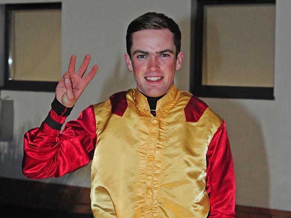 Tom Madden is a happy man after his first treble