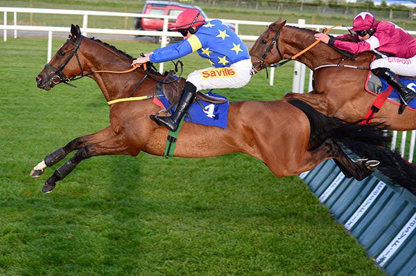 Jerandme and Sean Flanagan lead Warlike Intent and Davy Russell home