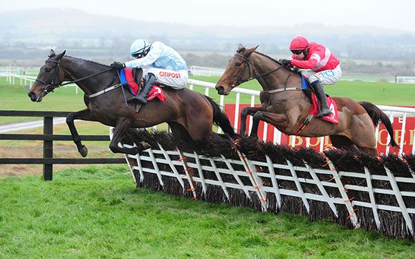 Elfile (Danny Mullins) leads Laurina (Paul Townend) home