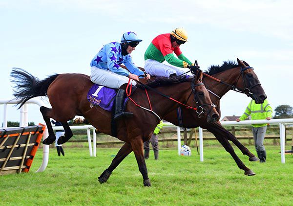 Flamin Aimee (Mikey Fogarty, inner) comes through to beat Hand In My Pocket (Patrick McGrath)