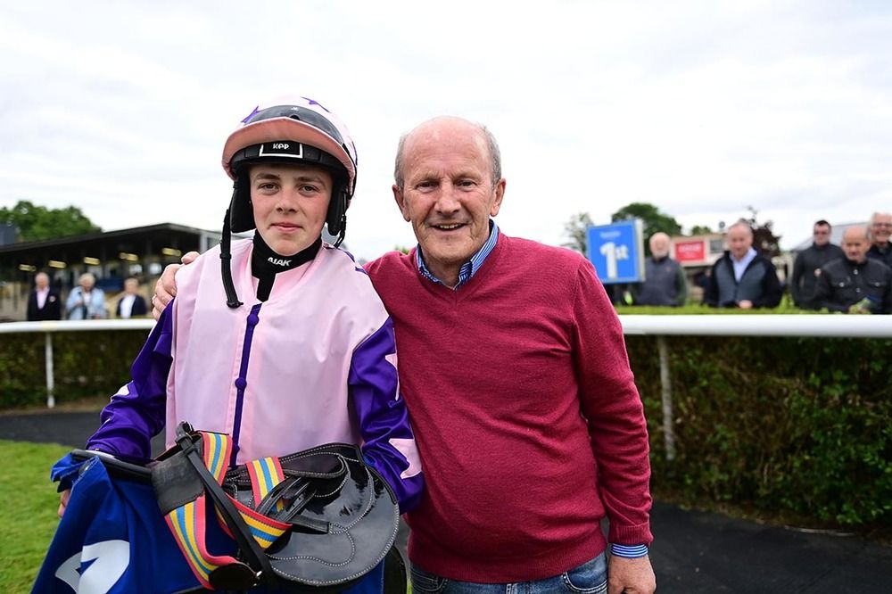 Sean Bowen pictured with owner/breeder Eugene O'Donnell