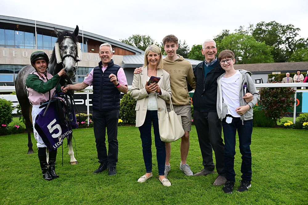 Chavajod & Leigh Roche with trainer Denis Coakley & wife Maria with sons Andrew & Paddy & father-in-law Arthur Connick