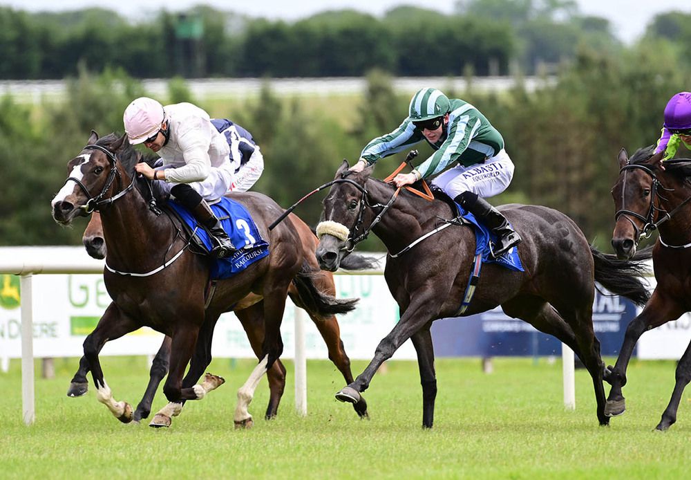 Dolly May and Gavin Ryan (noseband) head eventual third Arges (left)

