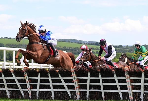 Francois puts in a mighty leap at the last under Donagh Meyler